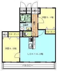 ２LDK：５６.９２㎡