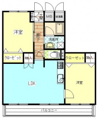 ２LDK：５６.９２㎡